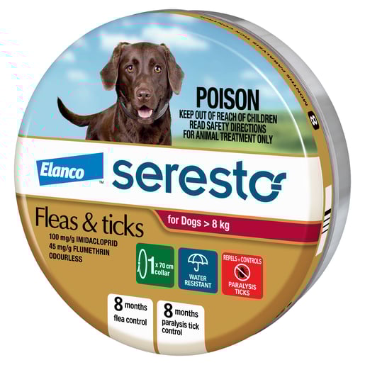 SerestoTM Flea & Tick Collar for Dogs Over 8kg - 1 Pack-0
